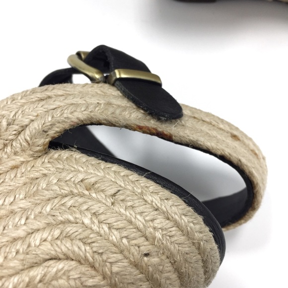 STEVEN Leather Platform Sandal Espadrille 7 - Picture 8 of 9